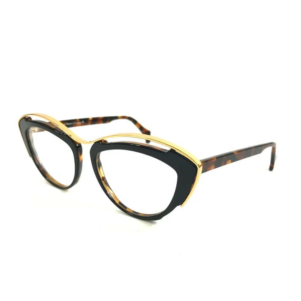 PLM Creation Eyeglasses Frames HYBRIDE I 135 Black Brown Tortoise Gold 54-17-145
